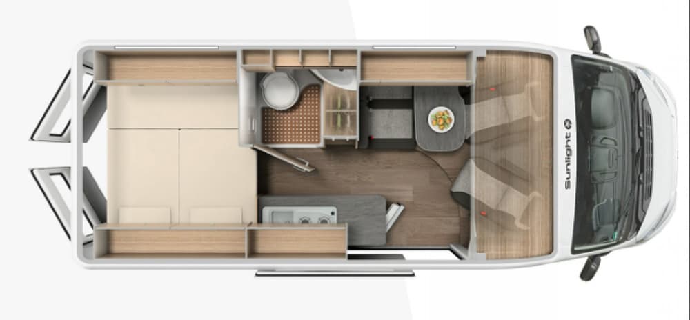 Sunlight Cliff 601 Campervan Rental Warsaw - 4 Berth Manual - at Złotokłos · powiat piaseczyński from €113 / day (490 zł) - Picture 4